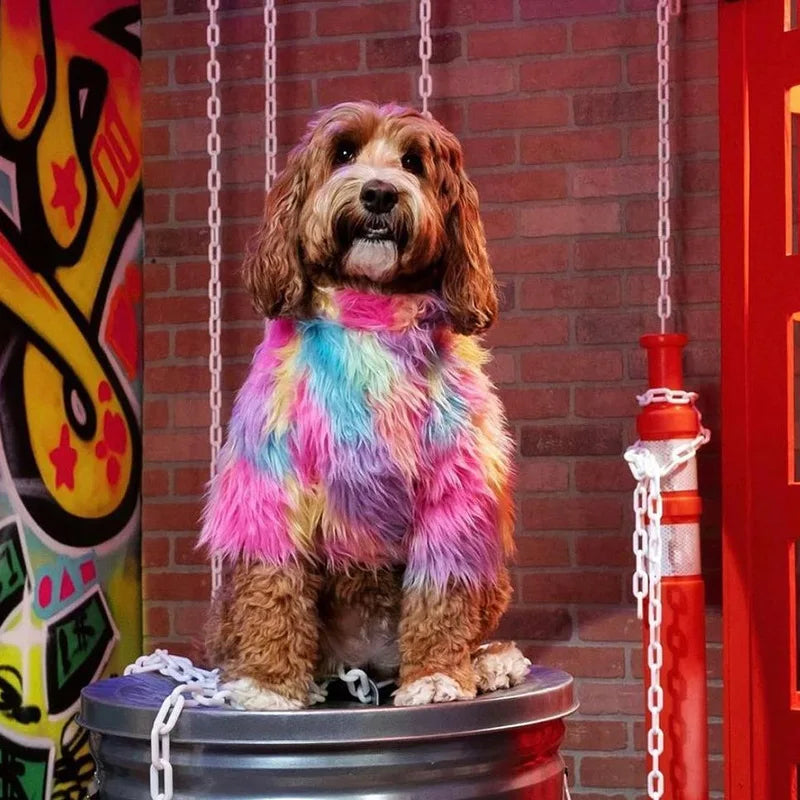 Untamed Spoiled Pup: Rainbow Jacket for Small Dogs