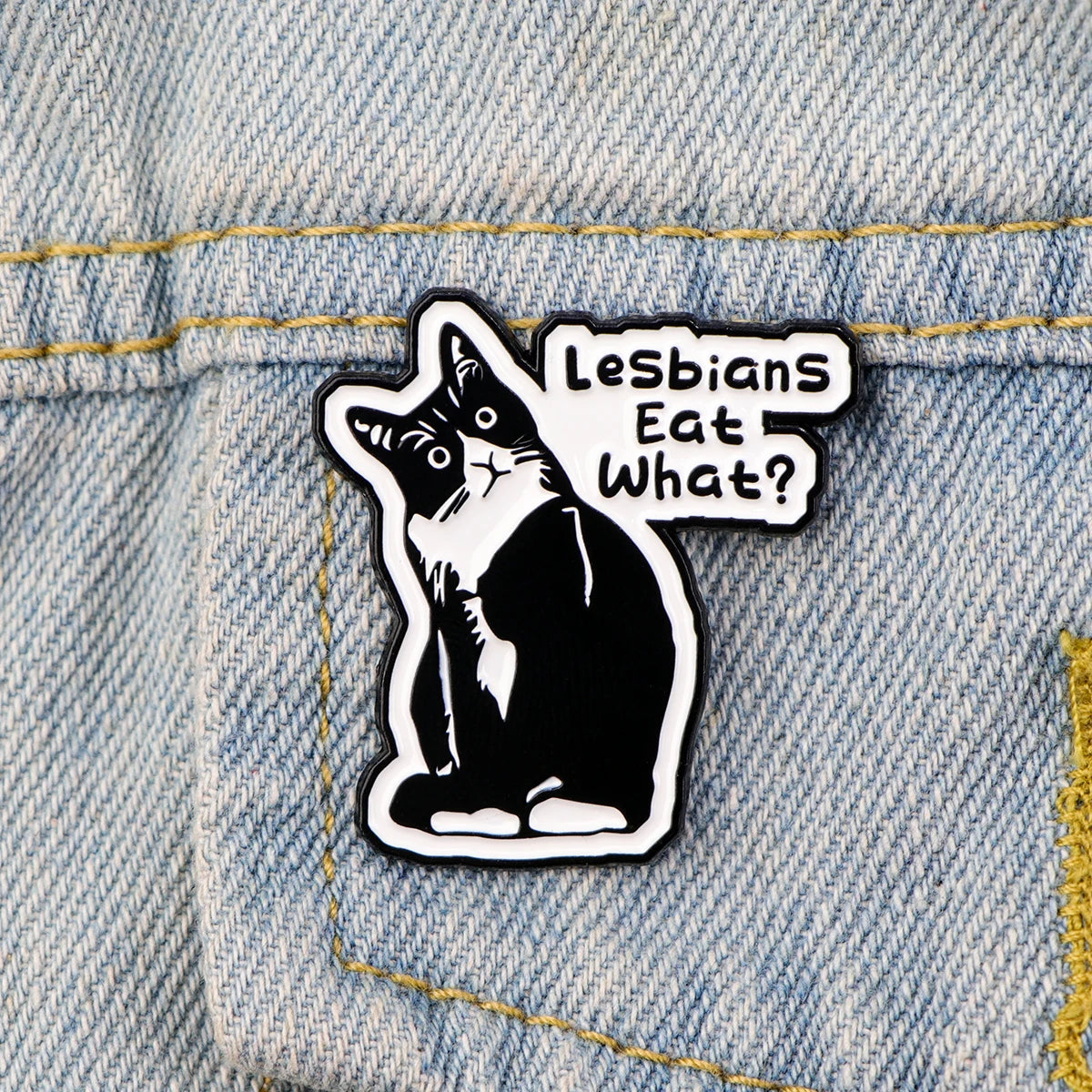 Untamed Accessories: LGBTQ+ Lesbians Eat What Cat Pin