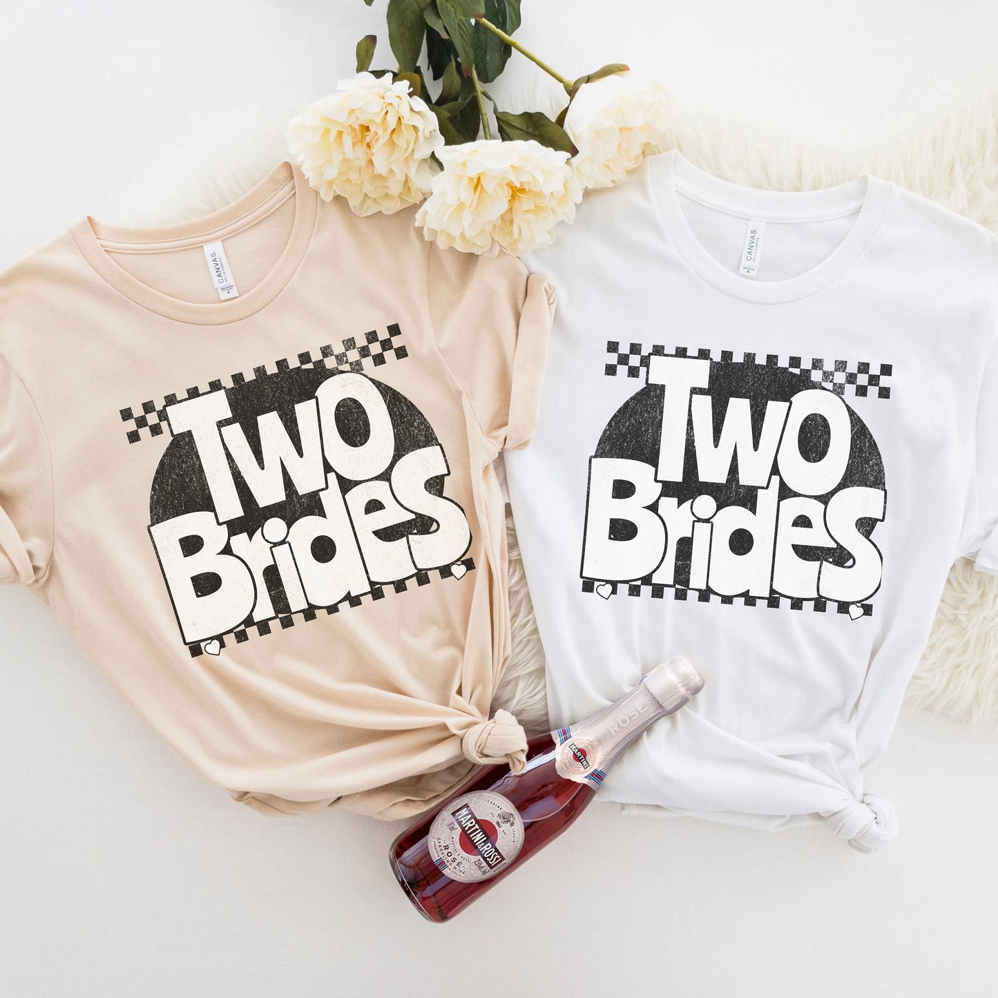 Lesbian Bachelorette Party T Shirt Two Brides Wedding Bride