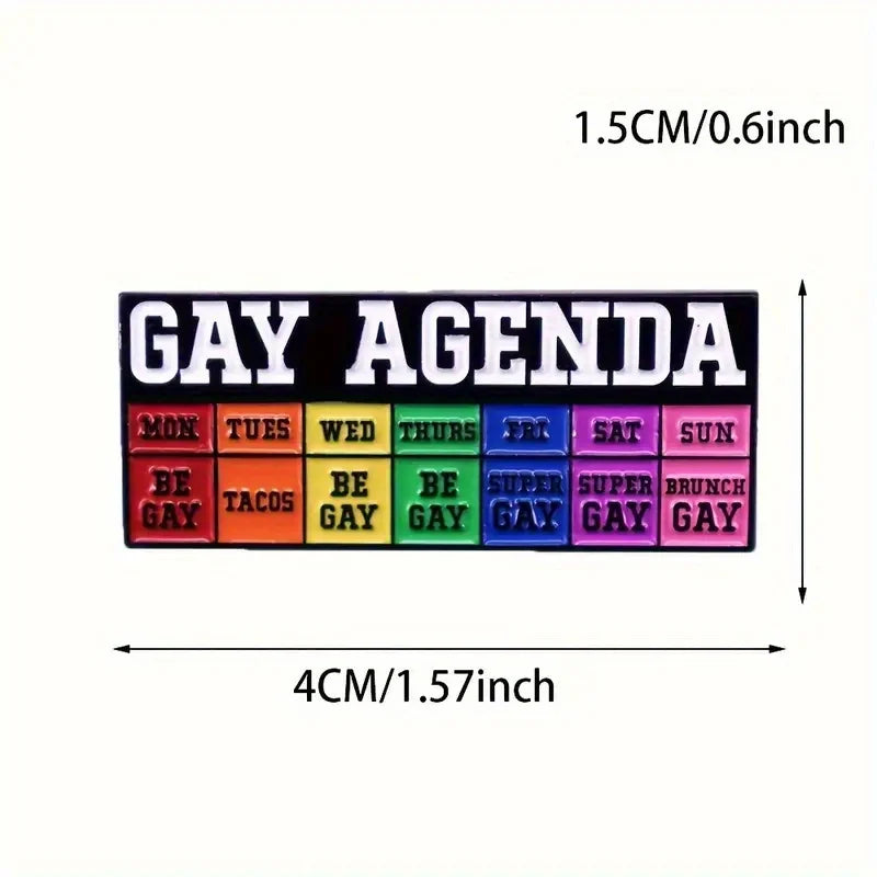 Untamed Accessories: LGBTQ+ "GAY AGENDA" Pin