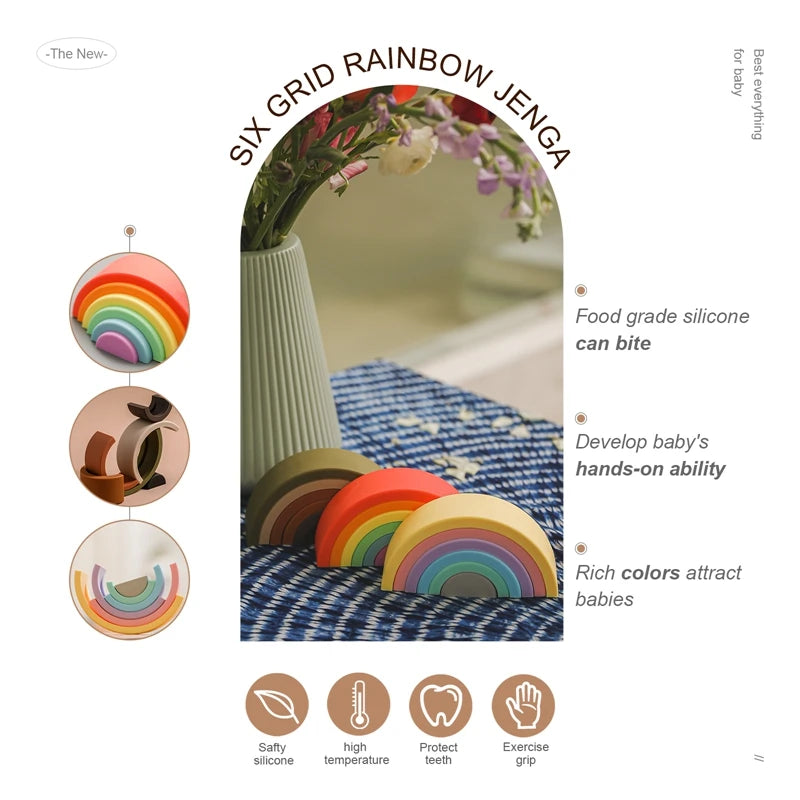 Untamed Pride Baby and Child Collection: Rainbow Montessori Bridge Stackable