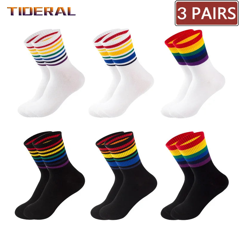 Untamed Socks: LGBTQ+ Rainbow Pride Tubies (Set of Three)