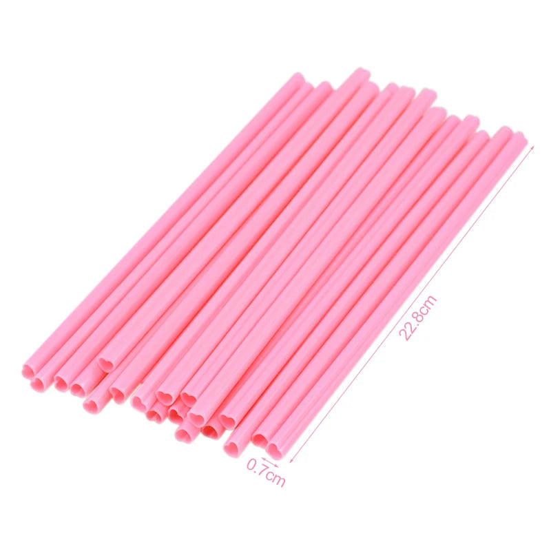 10/20pcs Pink Heart Disposable Drinking Straws Bridal Shower Wedding Birthday Supplies Bachelorette Party Valentines Day Gift