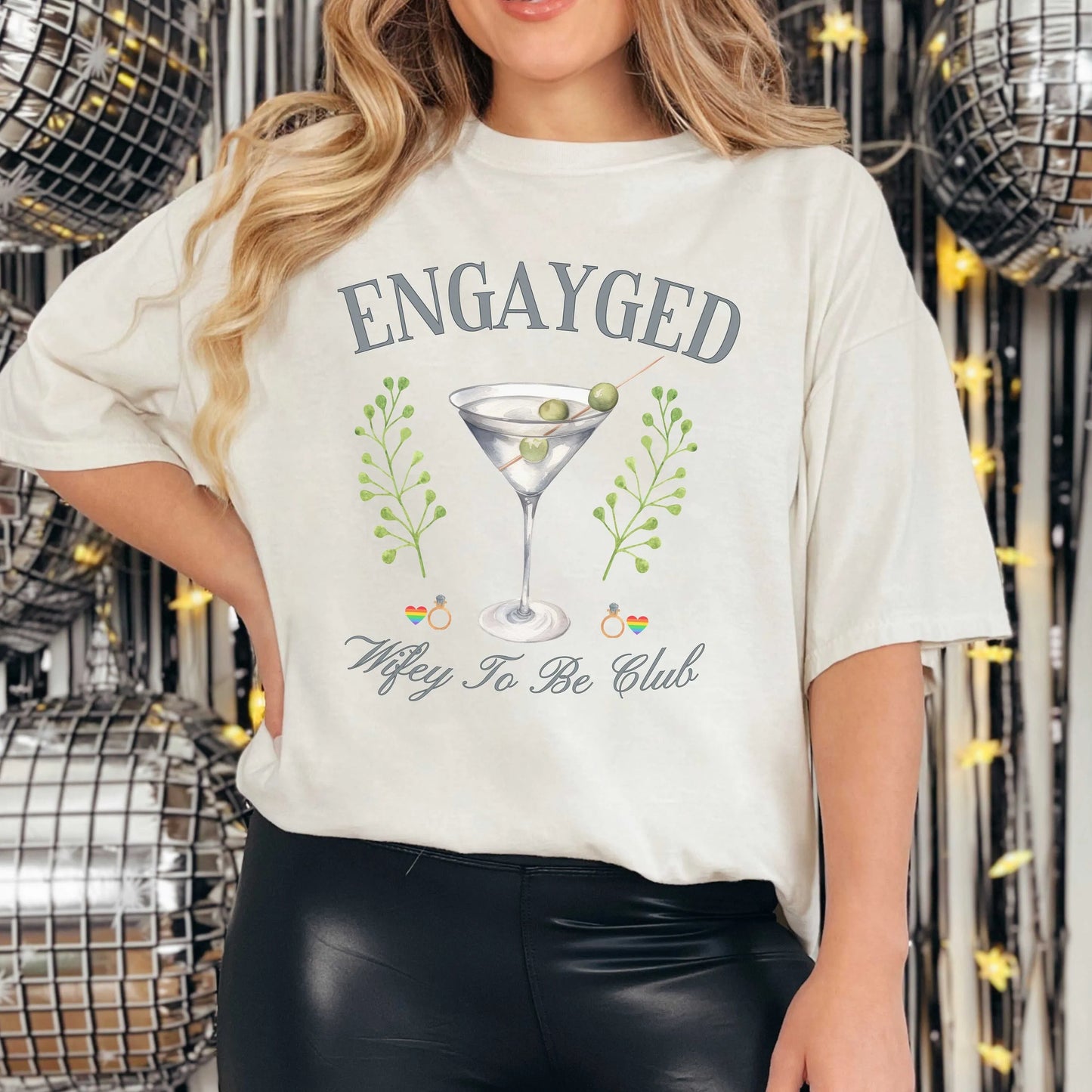 Lesbian Bachelorette T Shirt Engayged Bride Squad Party