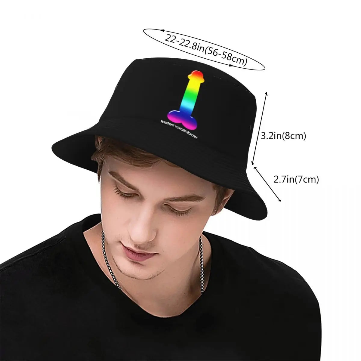 Men Bucket Hat Gay Rainbow Penis Dick Summer Beach Vacation Getaway Headwear Outdoor Fisherman Hats Ispoti Hat Dropshipping