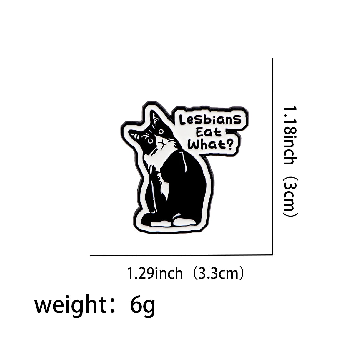 Untamed Accessories: LGBTQ+ Lesbians Eat What Cat Pin